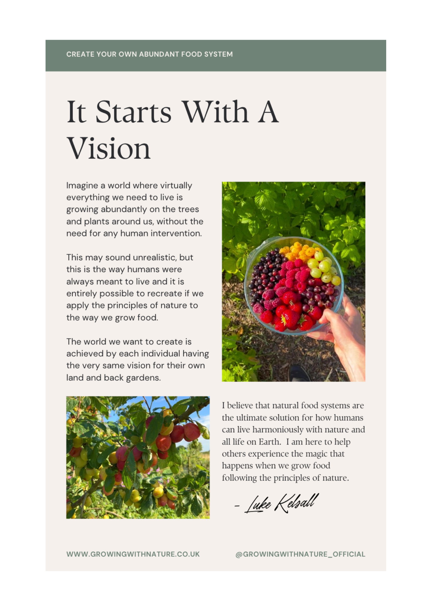 Create Your Own Abundant Food System - Following The Principles Of Nature